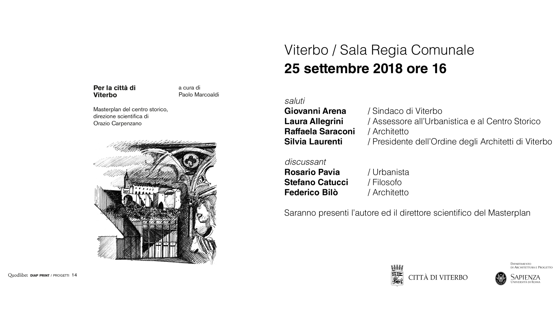 PRESENTAZIONE LIBRO "Per la città di Viterbo."