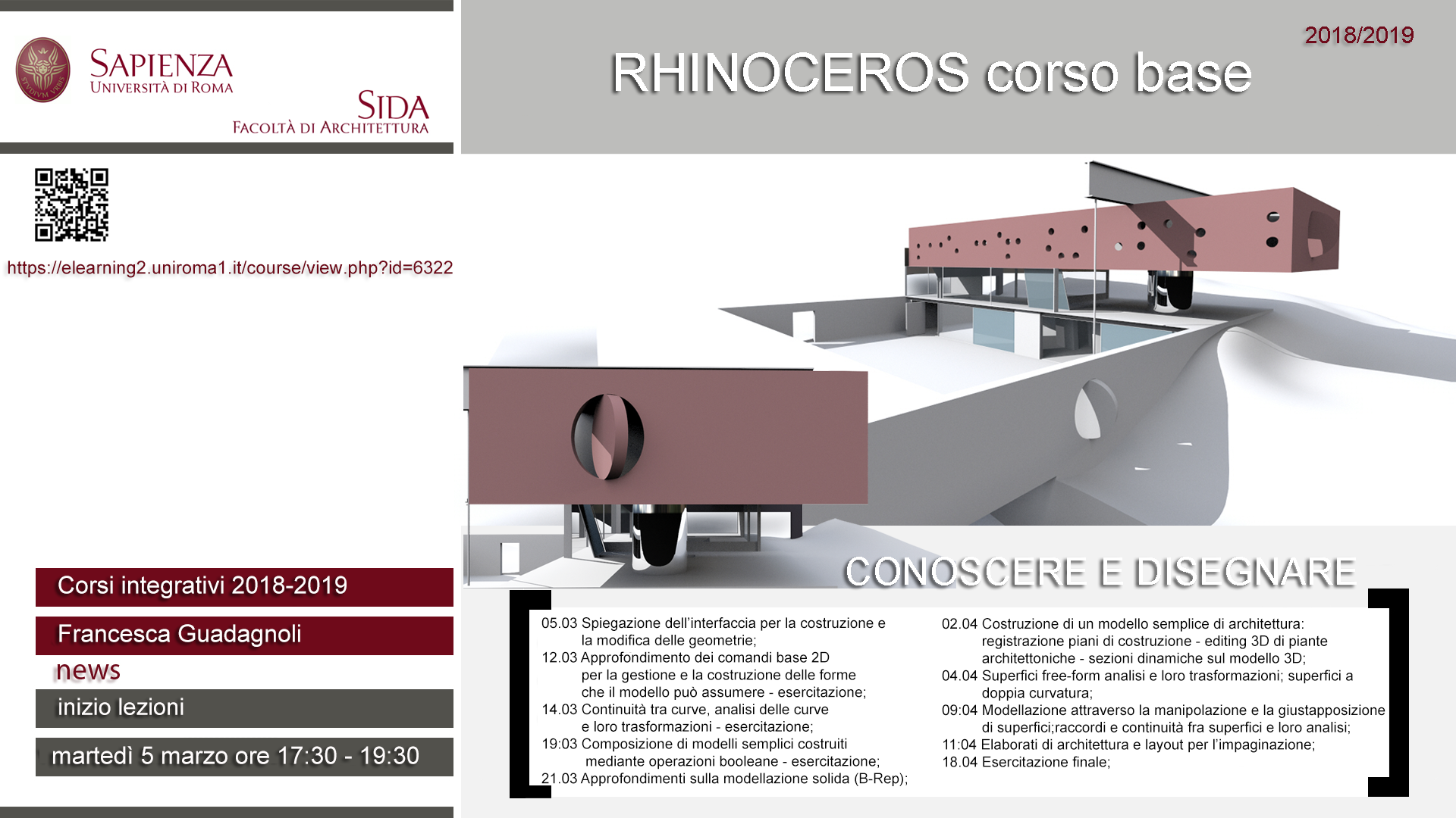 CORSO DI MODELLAZIONE BASE CON RHINOCEROS