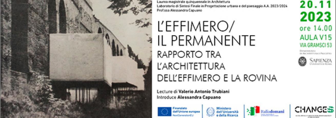 Lecture | L'EFFIMERO/IL PERMANENTE