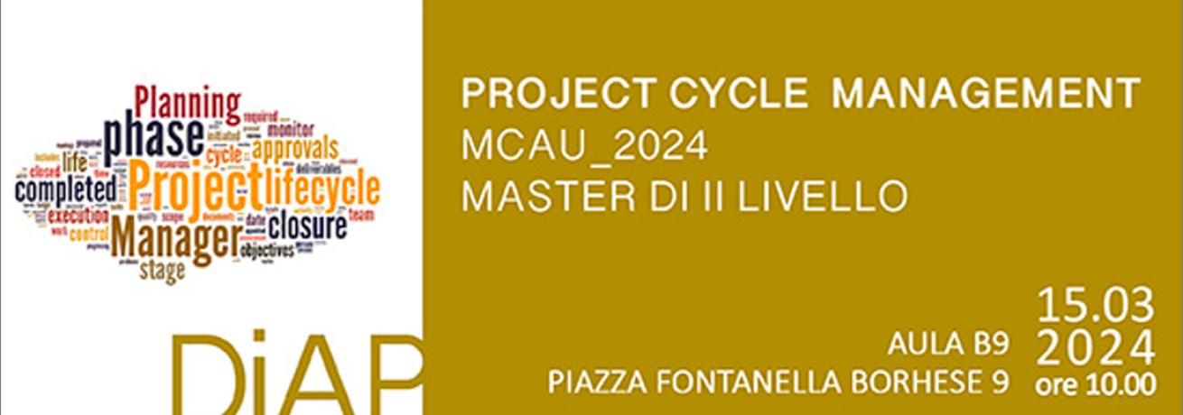 Master II Livello MCAU | PROJECT CYCLE MANAGEMENT