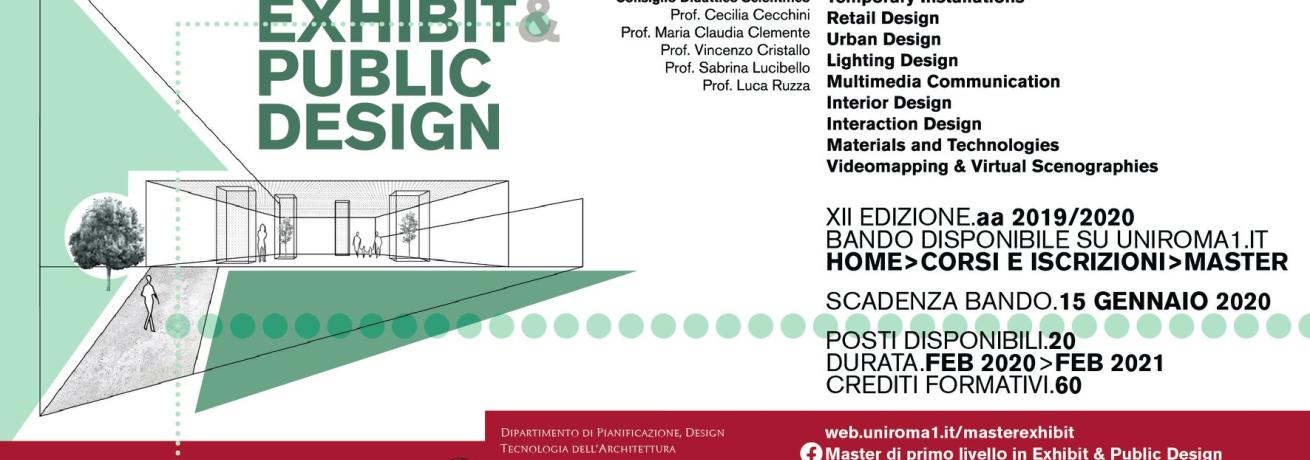 MASTER DI PRIMO LIVELLO IN EXHIBIT & PUBLIC DESIGN 2019 MASTER DI PRIMO LIVELLO IN EXHIBIT & PUBLIC DESIGN 2019